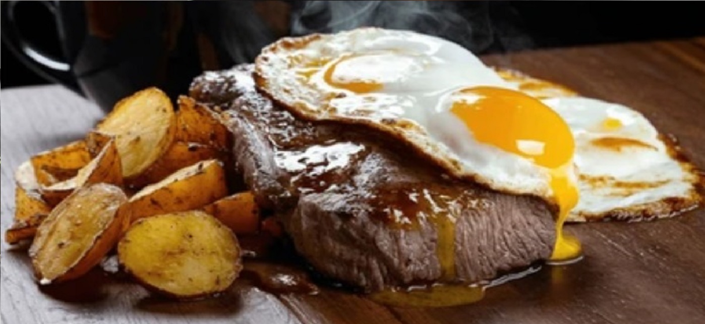 Dinner - Kiwi Steak Eggs and Fries