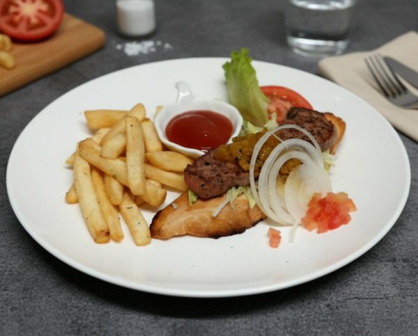 Open Steak Sandwich